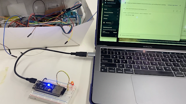 Gif of LED toggle working