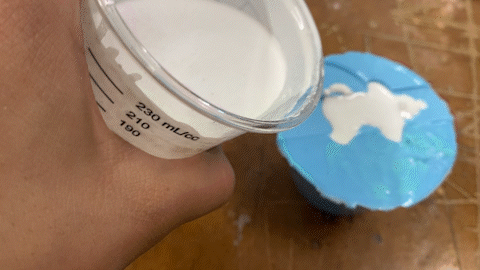 gif of pouring plaster